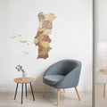 3D Wooden Map of Portugal